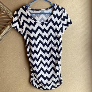Navy/white chevron
